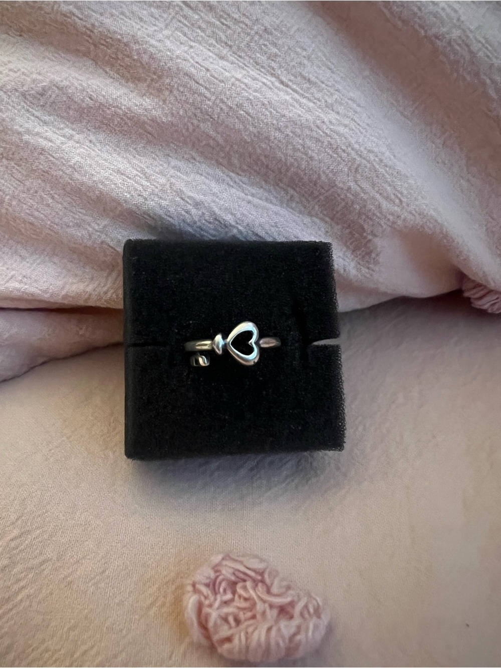 James Avery Sterling Heart Outline Ring - Silver